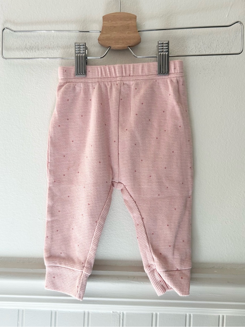 Carter's 3-6 Months Light Pink Waffle Knit Leggings